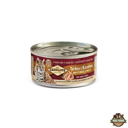 Carnilove Cat Turkey & Reindeer Can- Pulyka és Rénszarvas Hússal konzerv 100g