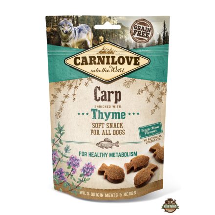 Carnilove Dog Jutalomfalat Semi Moist Carp&thyme - Ponty kakukkfűvel 200g