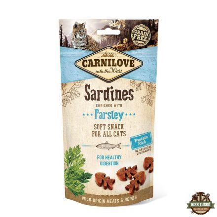 Carnilove Cat Jutalomfalat Semi Moist Sardines&parsley - Szardínia  petrezselyemmel 50g