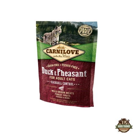 Carnilove Cat Adult Duck & Pheasant Hairball Control- Kacsa és Fácán Hússal 400g