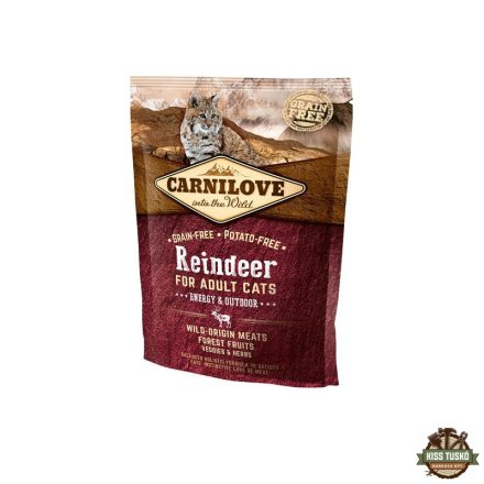 Carnilove Cat Adult Reindeer Energy & Outdoor- Rénszarvas Hússal 400g