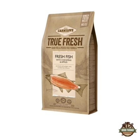 Carnilove True Fresh kutyatáp - Hal, csicseriborsó és alma 4kg