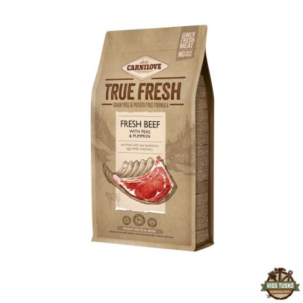 Carnilove True Fresh kutyatáp - Marha, borsó és sütőtök 1,4kg