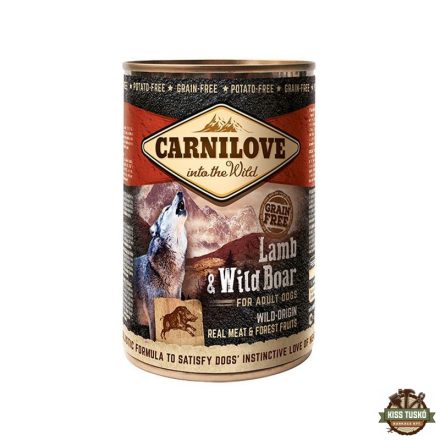 Carnilove Adult Lamb & Wild Boar Can - Bárány és Vaddisznó Hússal konzerv 400g