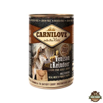 Carnilove Adult Venison & Reindeer Can- Vad és Rénszarvas Hússal Konzerv 400gr