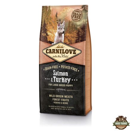 Carnilove Puppy Large Salmon & Turkey-Lazac-Pulyka Hússal 12kg