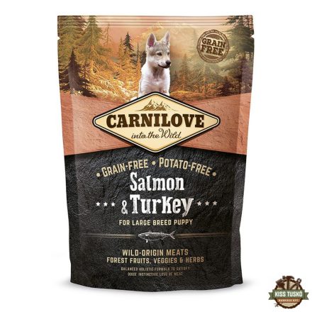 Carnilove Puppy Large Salmon & Turkey- Lazac-Pulyka Hússal 1,5kg