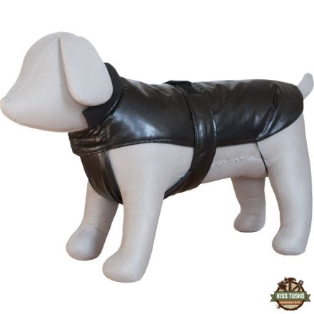 Kutyaruha Bélelt Bőr 30cm Fekete