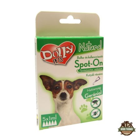 Dolly Natural bolha és kullancsriasztó spot on kutyák részére 5x1ml