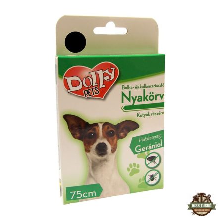 Dolly Natural Bolha és kullancsriasztó nyakörv kutyák részére fekete 75cm