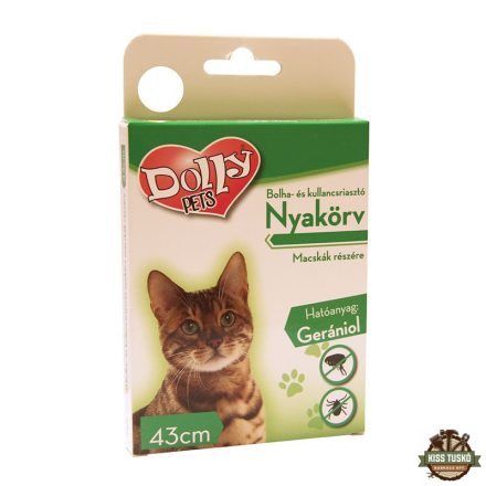Dolly Natural Bolha és kullancsriasztó nyakörv macskák részére fehér 43cm