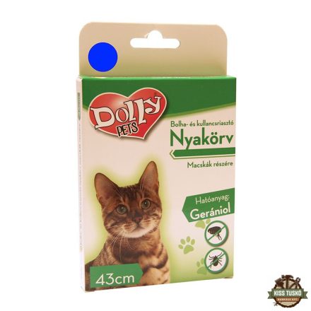 Dolly Natural Bolha és kullancsriasztó nyakörv macskák részére kék 43cm