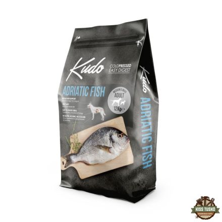 Kudo Low Grain Adult Adriatic Fish Medium/Maxi száraz kutyatáp adriai hal 12kg
