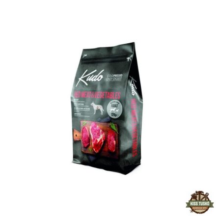Kudo Low Grain Adult Red Meat/Vegetable Medium/Maxi száraz kutyatáp vörös hús, zöldség 12kg
