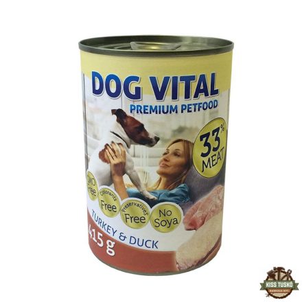 Dog Vital konzerv pulyka, kacsa 415g