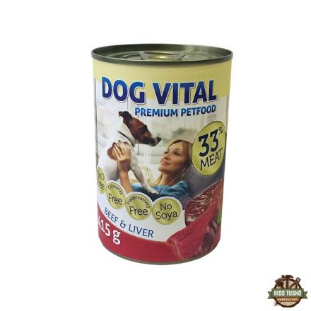 Dog Vital konzerv marha, máj 415g