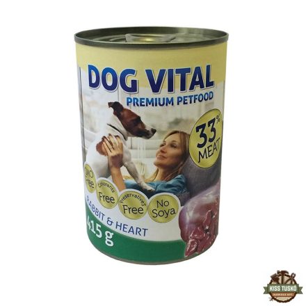 Dog Vital konzerv nyúl, szív 415g