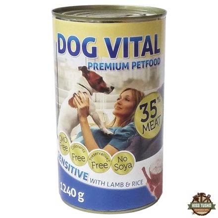 Dog Vital Sensitive konzerv bárány, rizs 1240g
