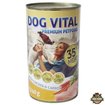 Dog Vital konzerv csirke, sárgarépa 1240g