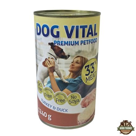 Dog Vital konzerv pulyka, kacsa 1240g