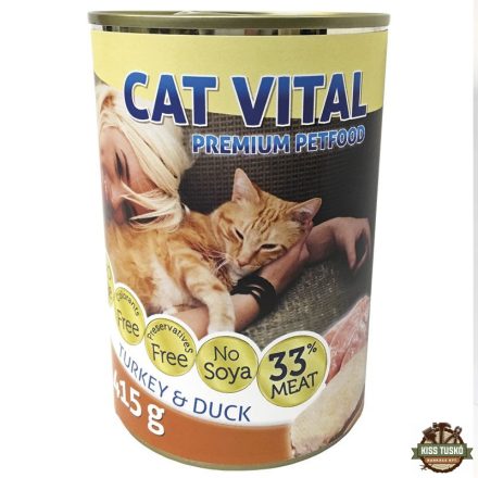 Cat Vital konzerv kacsa+pulyka 415gr