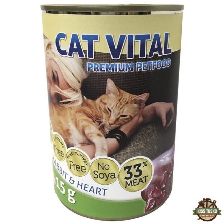 Cat Vital konzerv nyúl+szív 415gr