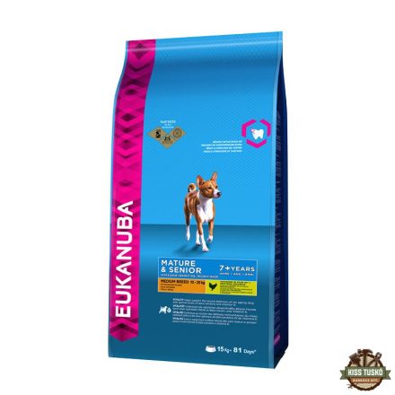 Eukanuba Mature & Senior Medium kutyatáp 15kg