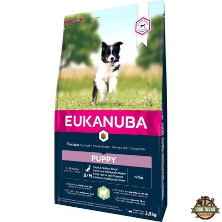 Eukanuba Puppy Small & Medium Lamb & Rice kutyatáp 2,5kg