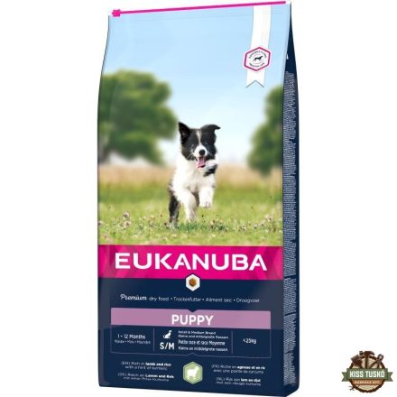 Eukanuba Puppy Small & Medium Lamb & Rice kutyatáp 12kg