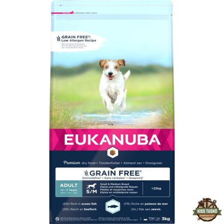 Eukanuba Adult Grain Free Small & Medium Ocean Fisch 3kg