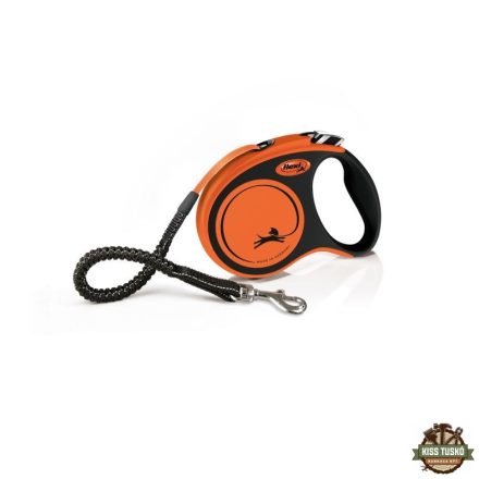 Flexi Xtreme szalagos automata póráz S 5m, narancs 20kg-ig