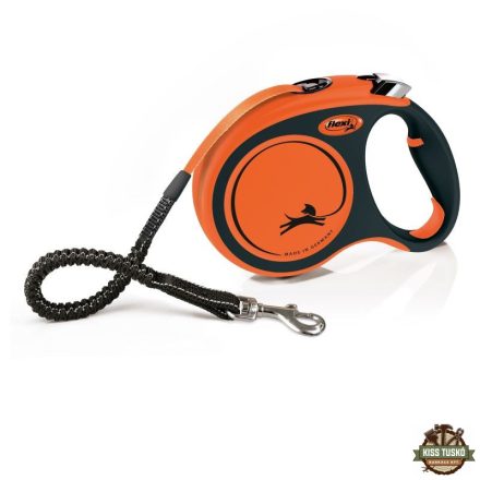 Flexi Xtreme szalagos automata póráz L 5m, narancs 35kg-ig