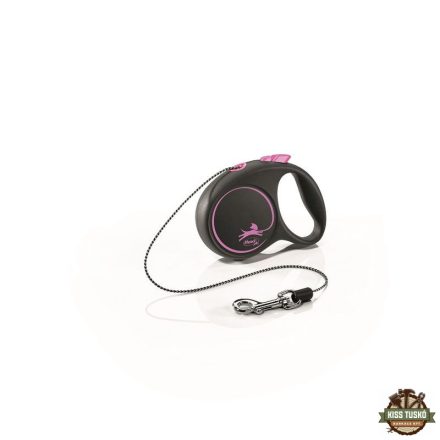 Flexi Black Design zsinóros automata póráz XS 3m 8kg-ig pink