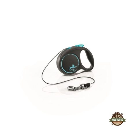 Flexi Black Design zsinóros automata póráz XS 3m 8kg-ig kék