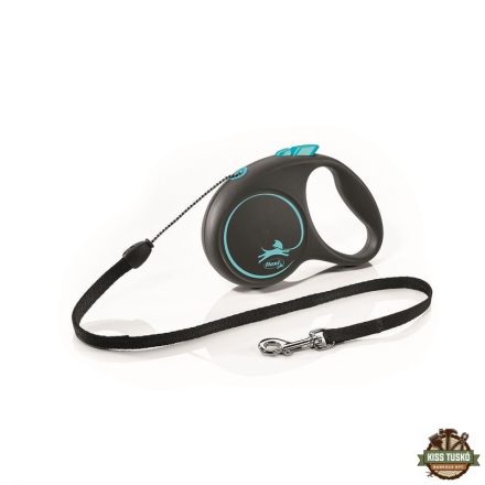 Flexi Black Design zsinóros automata póráz S 5m 12kg-ig kék