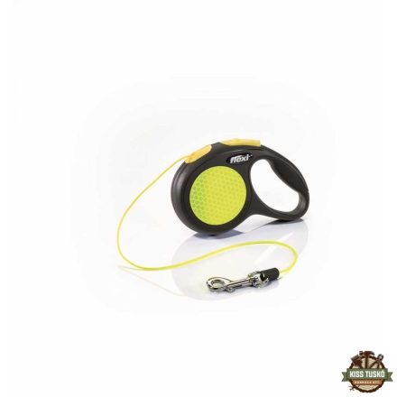 Flexi neon zsinóros automata póráz XS 3m 8kg-ig sárga