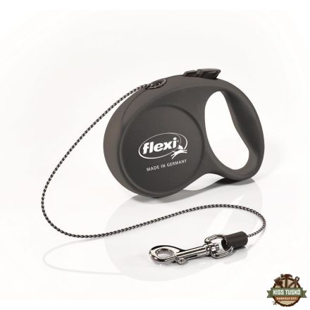 Flexi Fun 3m zsinóros automata póráz XS 8kg-ig fekete