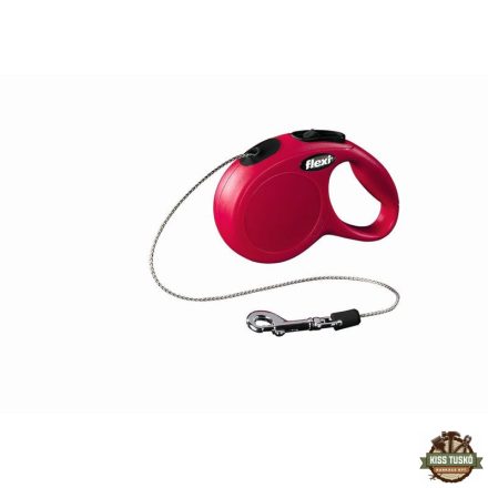 Flexi New Classic zsinóros automata póráz XS 3m 8kg-ig piros