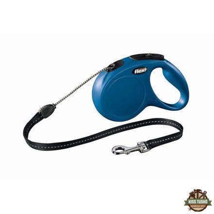 Flexi New Classic zsinóros automata póráz M 5m 20kg-ig kék