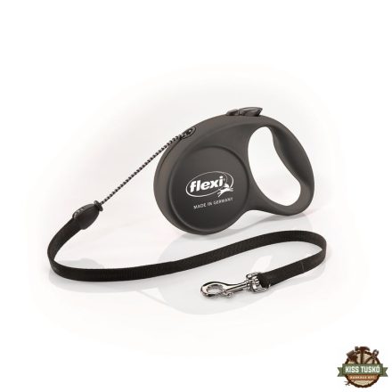 Flexi Fun 5m zsinóros automata póráz M 20kg-ig fekete