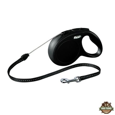 Flexi New Classic zsinóros automata póráz S 8m 12kg-ig fekete
