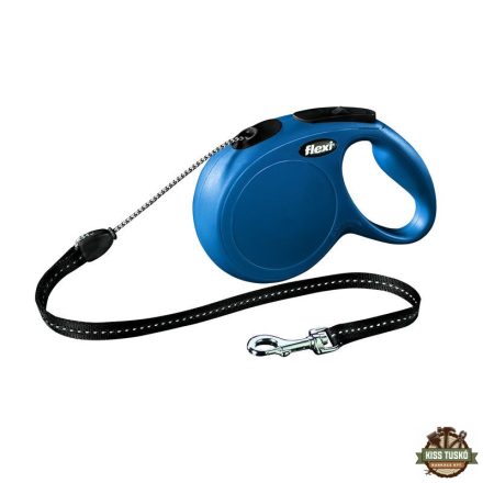 Flexi New Classic zsinóros automata póráz M 8m 20kg-ig kék