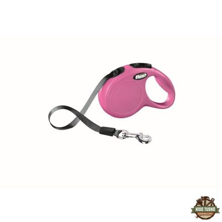 Flexi New Classic szalagos automata póráz XS 3m 12kg-ig pink