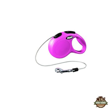 Flexi New Classic zsinóros automata póráz XS 3m 8kg-ig pink