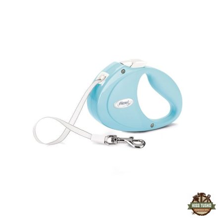 Flexi Puppy szalagos automata póráz 2m 12kg-ig, világos kék
