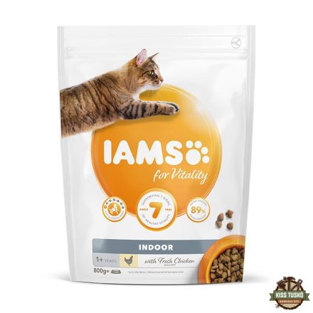Iams Cat Adult Indoor csirke macskatáp 800g