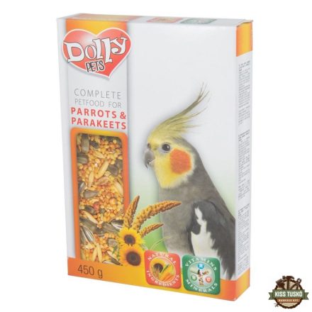 Dolly Mageleség Közepes És Nagypapagájoknak Dobozos 450g