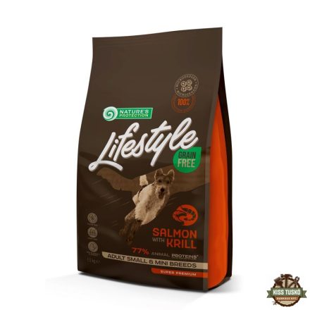 Natures Protection Lifestyle Dog Adult Grain Free Salmon with krill Small & mini 1,5kg
