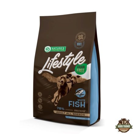 Natures Protection Lifestyle Dog Adult Grain Free White fish 1,5kg