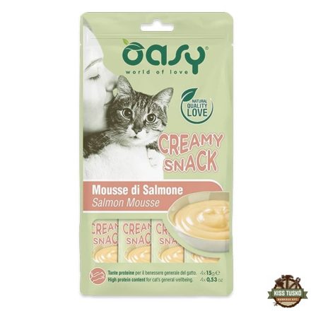 Oasy Cat Creamy Snack Salmon 4x15g